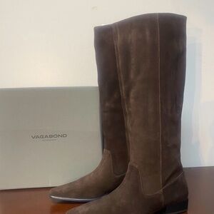 Vagabond Brown Suede Knee-High Boots